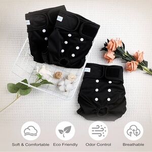Dog Diapers Paw Legend 2-Pack Sz M Dog Reusable Washable Female Senior Dogs